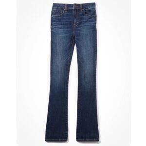 American Eagle Next Level High-Waisted Skinny Kick Jeans | 6 | Deep Sea Blue